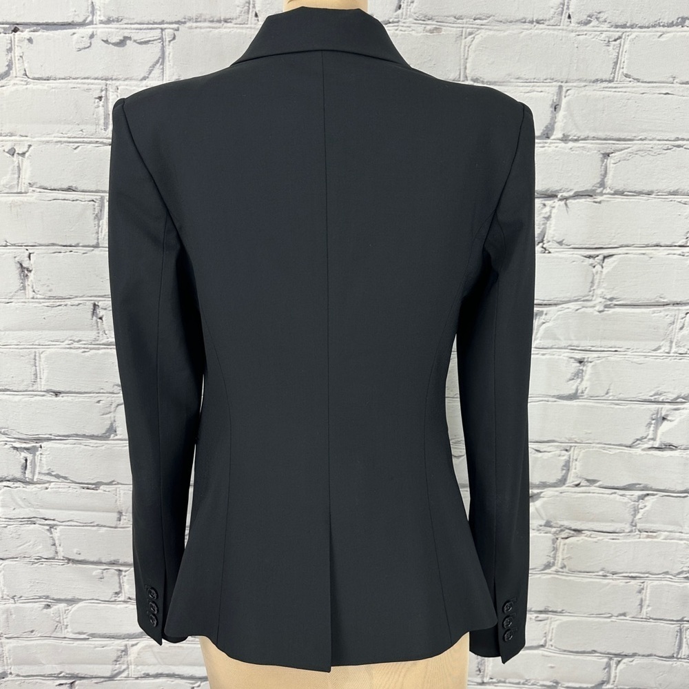 Theory Women’s Virgin Wool Nicholle 2 Sevona Black 2 Button Blazer Size 4 Career - Picture 3 of 11
